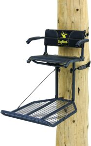 Rivers Edge RE556, Big Foot TearTuff XL Lounger, Lever-Action Hang-On Tree Stand with TearTuff Flip-up Mesh Seat, Oversized 37.5” x 24” Platform...