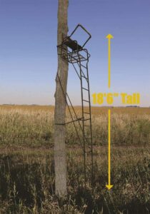 BIG GAME Hunter HD 1.5 Treestand - Adjustable Shooting Rail, Extra Wide/Deep Platform for Wide Stances, Flex Tek Comfort Seating 18.6' Tall